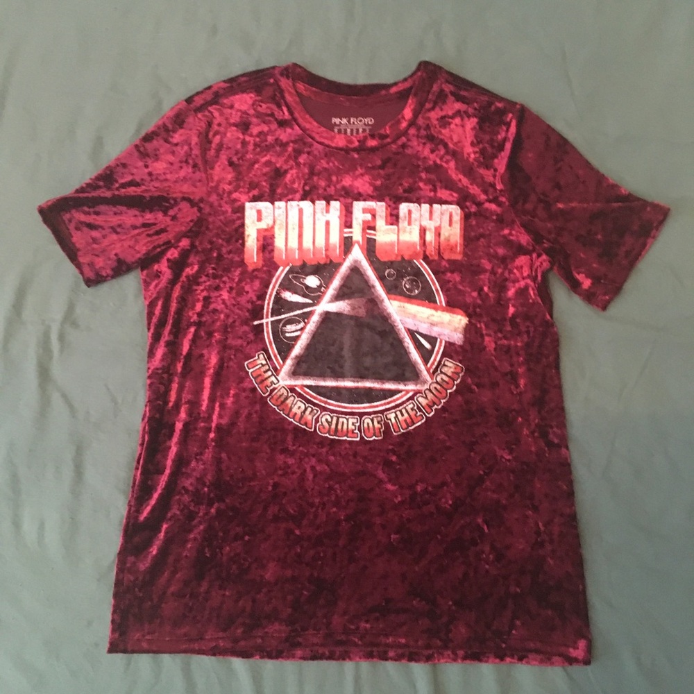 Pink Floyd The Dark Side Of The Moon red velvet tee